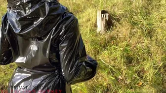 My Private Secretary In Black Raincoat Having Sex With The Boss Outside After Work