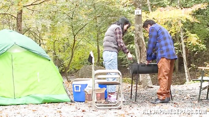 Horny Couple Making Out In The Woods