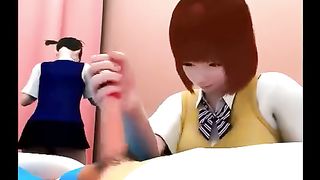 Lucky Patient Pokes Two Japanese Girls