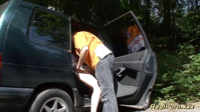 Teen Backseat Banged In The Forest