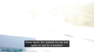 Public Agent   Busty Brunette MILF Gives Her Mouth And Body To A Fat Cock After Offer At A Public Bus Stop