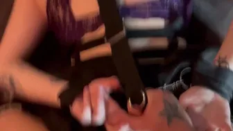 Intimate Moments: Black Skirt Pigtail Surprise