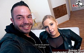 Hot German Blonde Meets A Cute Guy In Public And Has Sex With Him
