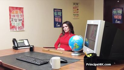 Mom In Lingerie Seducing Head Teacher At His Office