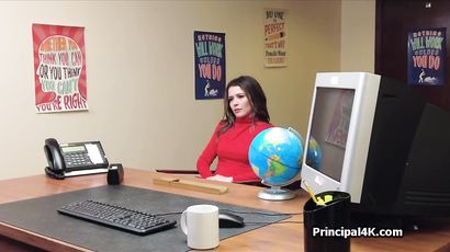 Mom In Lingerie Seducing Head Teacher At His Office