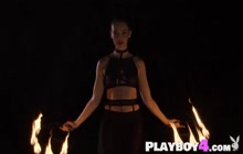 Teen Elilith Noir Playing With Fire And Revealed Her Beautiful Big Ass