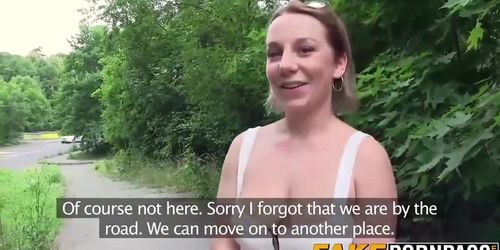 Horny Big Boobs Sandy Blue Rides Dick Outdoor For Money (Virginee Spice)