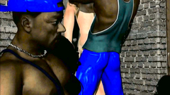 Gang Of Black Guys Fucks Dirty 3D Teen In All Her Holes