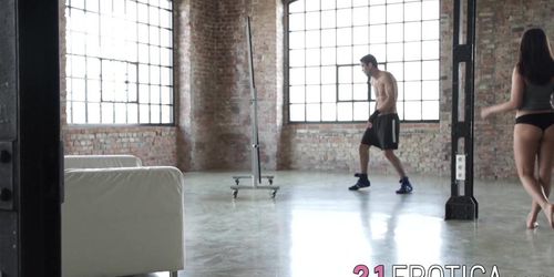 Nikki Waine Warms Her Pussy With A Big Dick After Intense Training