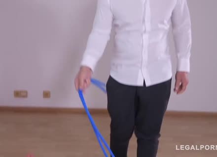 Milf Got Bounded And Anally Punished By Two Studs