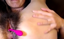 Mature American Slut Uses Vibrator On Her Hairy Pussy At Hom