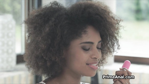 Beautiful Ebony’s Rear Toyed And Eaten Out