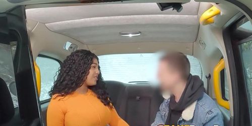 Extremely Busty Thayana Babyy Titty Fucked By Hung Taxi Driver