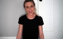 Blonde Fingering And Toying Her Ass Before Taking Two