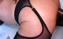 Two Amateur Brunette Milf Double Blowjob