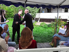 Hot Brunette Brides Indulge In Swap Fiancé Anal 4 Some In Front Of The Guests On The Wedding’s Day