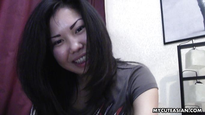 Asian Bitch Plays With Pussy