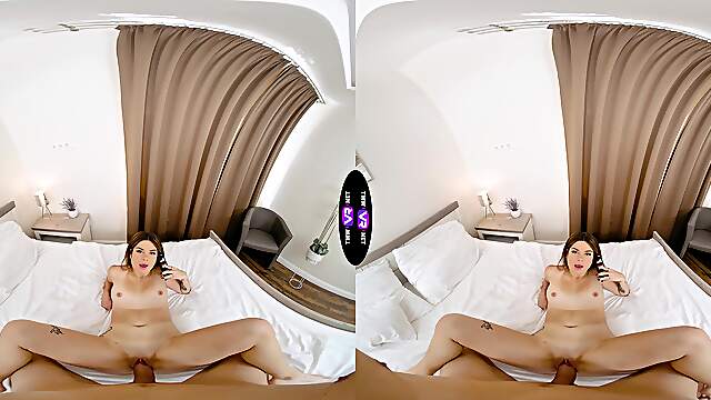 Two Sexy Babes Ride A Big Dick In A Steamy Virtual Reality Scene