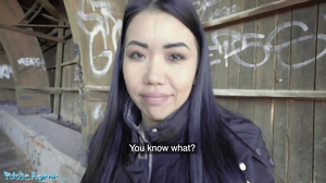 Public Agent Asian Alina Crystall Humped In Abandoned Building