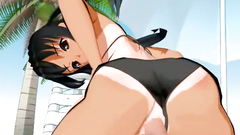 Asian Hentai Porn On The Beach Where A Young Couple Fornicates Hard