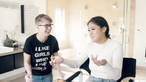 Lesbian Sex Cute Latina With Asian