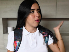 Hot Latina Chick With Big Tits And Ass Wearing Schoolgirl Uniform Indulges In A Passionate Banging