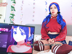 Russian Miside Cosplayer Rides Boyfriend’s Big Dick During Hot Amateur POV Fucking