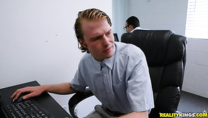 Sexy Busty Office Nympho Desiree Dulce Gives Such A Proper Blowjob At Work