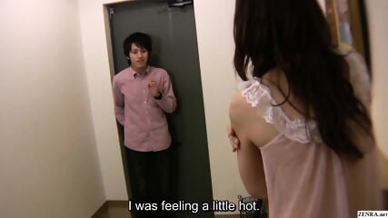 Bashful Japanese MILF Answers Door Nearly Naked Leading To Sex