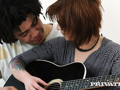 Nerdy Angelin Joy Got Fucked And Creamed By Her Guitar Tutor