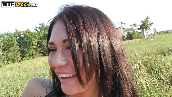 Outdoor Pov Sex With A Brunette In Public Place