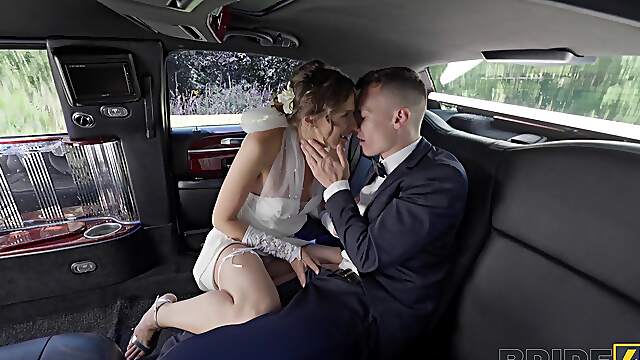 Appealing Beauty Fucks With The Limo Driver On The Backseat