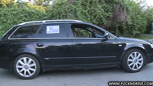 Desirable Brunette Slut Sucks Yummy Cock In The Car