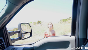 Naughty Girl Named Alina Lopez Plays Around And Gives BJ In The Car