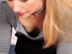 Blonde European Pamela Blond Jerking Off A Huge Dick