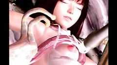 Sex In The Spaceship With A Yummy Brunette   Tentacles Really Enjoy Fucking Her