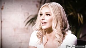 Blonde Rims European Milf To Get A Job