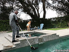Bosomy French Chick Natasha Nice Gets Blacked By A Pool Guy