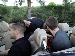 Three Guys Give Luna Rival A Ride To Seville And Fuck Her French Holes