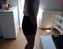 Naughty German Office Girl In Pantyhose