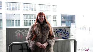 GERMAN SCOUT   Skinny Tall German Redhead Ginger Girl Soley Summer First Time Porn Casting