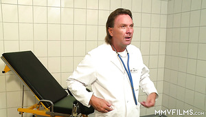 Horn Mad Tanned German Slut Curly Ann Gets Nailed Brutally By Gynecologist