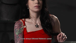 Beauty In Sexy Lacy Lingerie Malena Enjoys Hardcore FFM Threesome