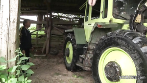 German Granny Blows Long Hard Dick Outdoor