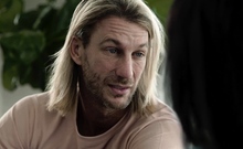 A Super Sexy Brunette Massages Her Big Boobs