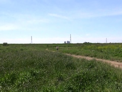 Pale And Outgoing Japanese Wife Outdoor Sex Under Blue Sky