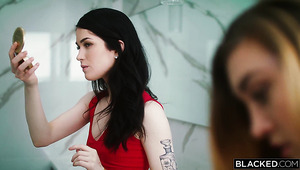 MMF Threesome In HD With Brunette And Two Well Hung Lovers