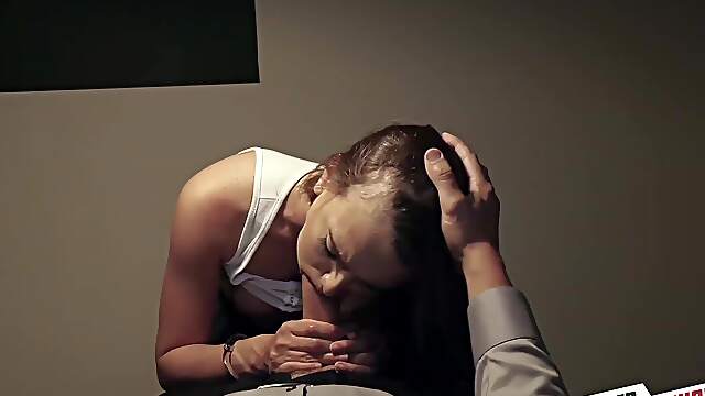 Young Scarlett Gets Her Tiny Titties Covered In Daddy Eric’s Hot Load