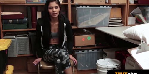 Petite Latina Fucked Santa Claus In The Back Office