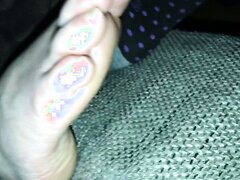 Remove Socks On Sleeping Amateur Milf Dry Dirty Feet